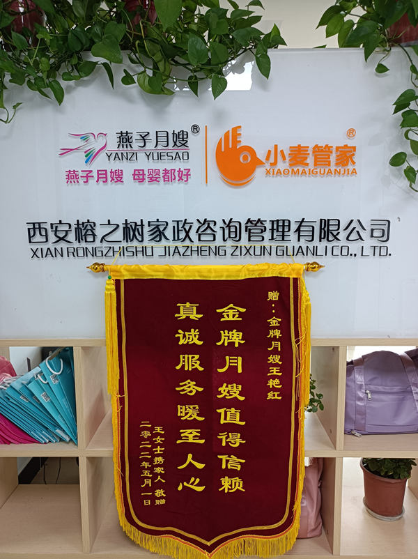 西安燕子月嫂王艳红的锦旗